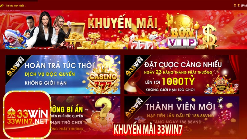 Khuyến mãi 33win7