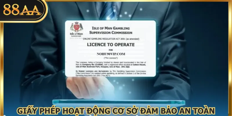 Giấy phép hoạt động 88AA cơ sở đảm bảo an toàn cho hội viên 
